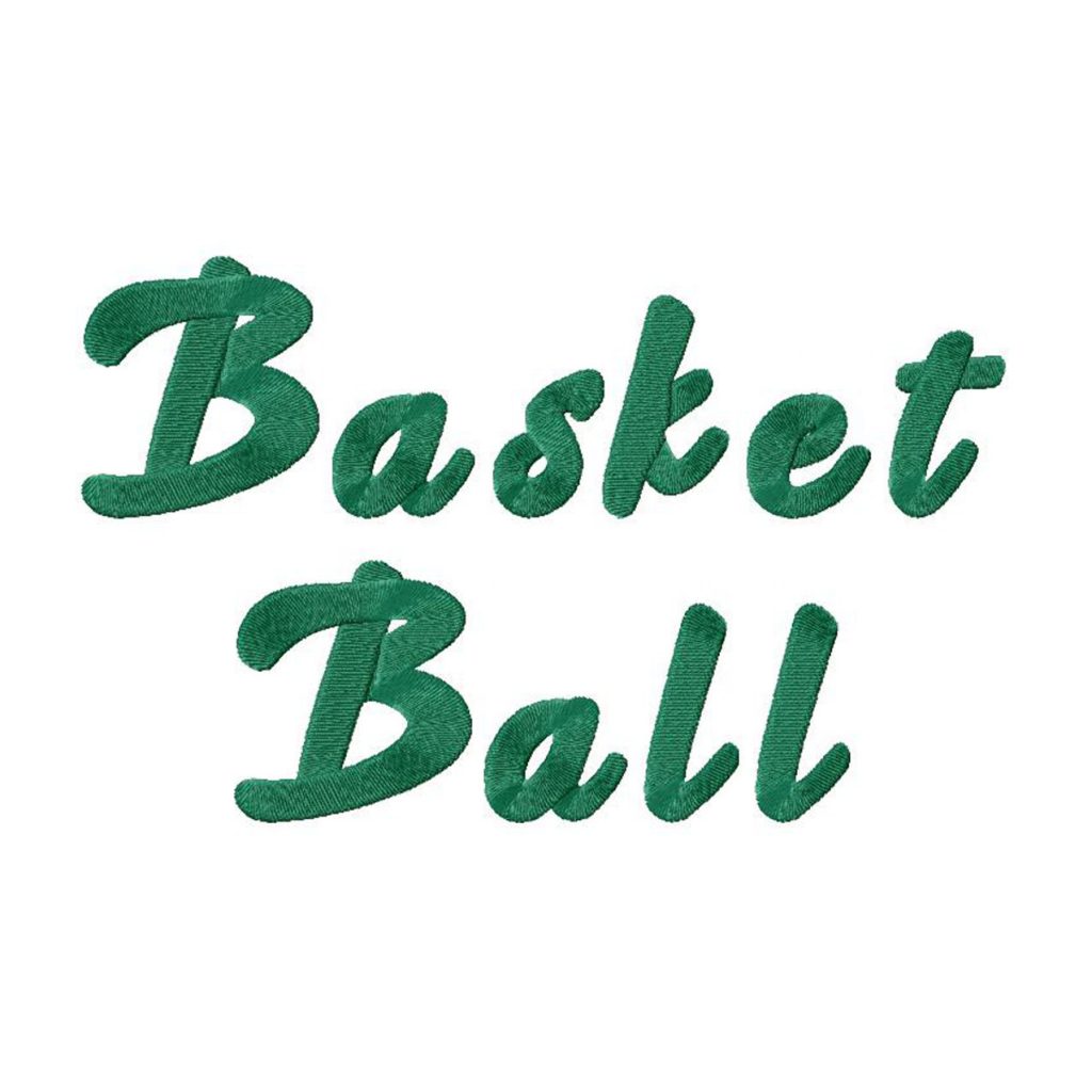 Basket Ball Embroidery Font