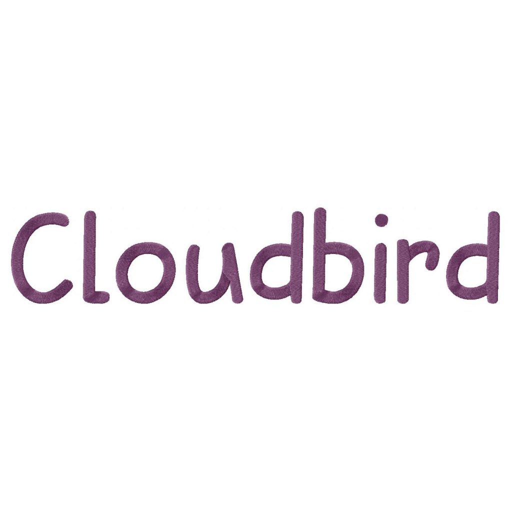 Cloudbird Embroidery Font