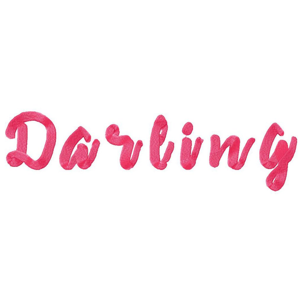 Darling Embroidery Font