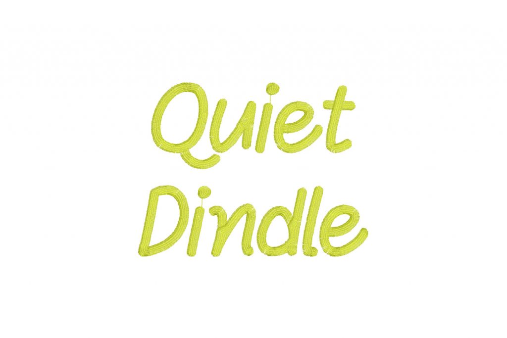 Quiet Dindle Machine Embroidery Font
