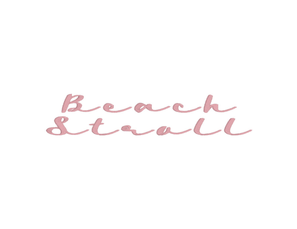Beach Stroll Regular Machine Embroidery Font