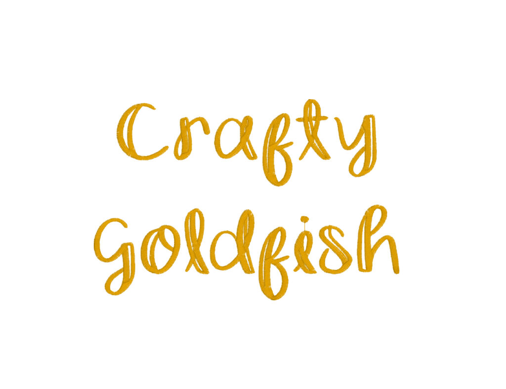 Crafty Goldfish Machine Embroidery Font