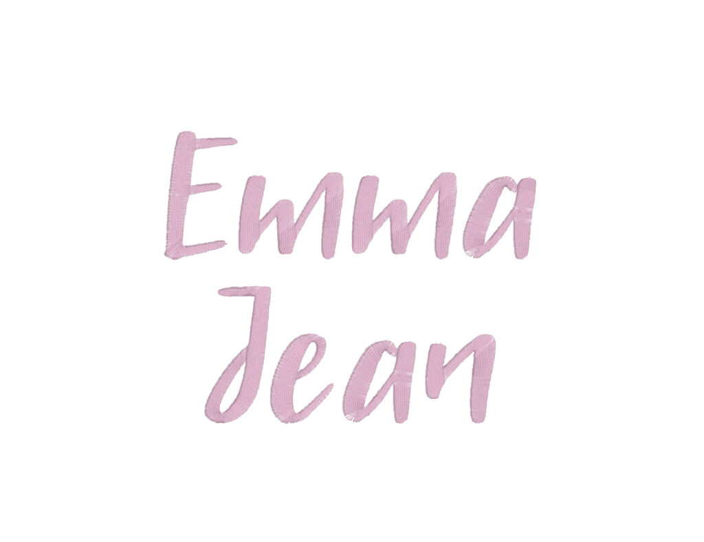 Emma Jean Machine Embroidery Font