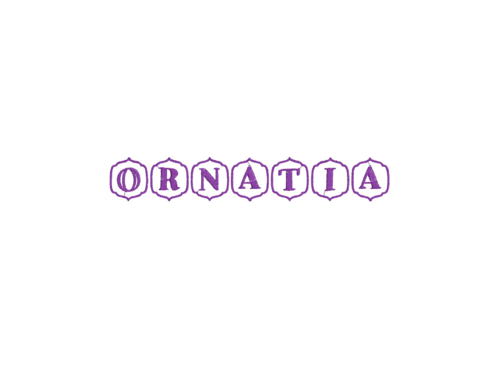 Ornatia Machine Embroidery Font