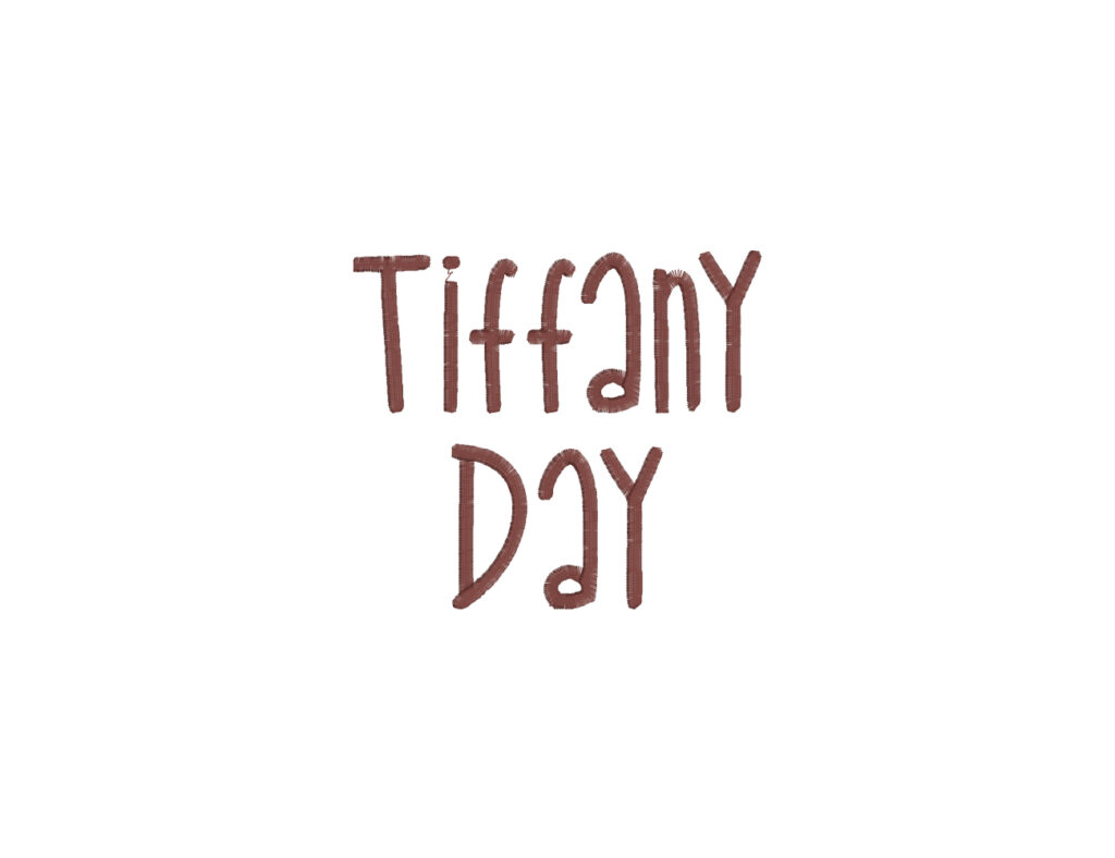 Tiffany Day Embroidery Font