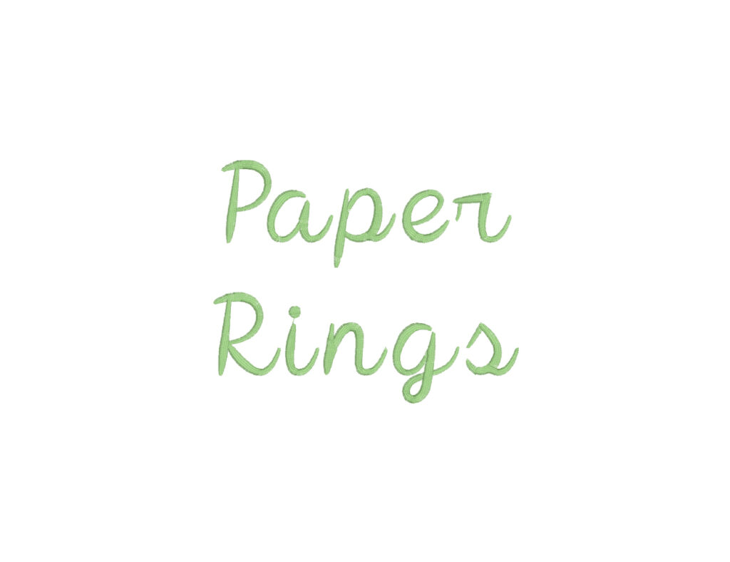 Paper Rings Embroidery Font