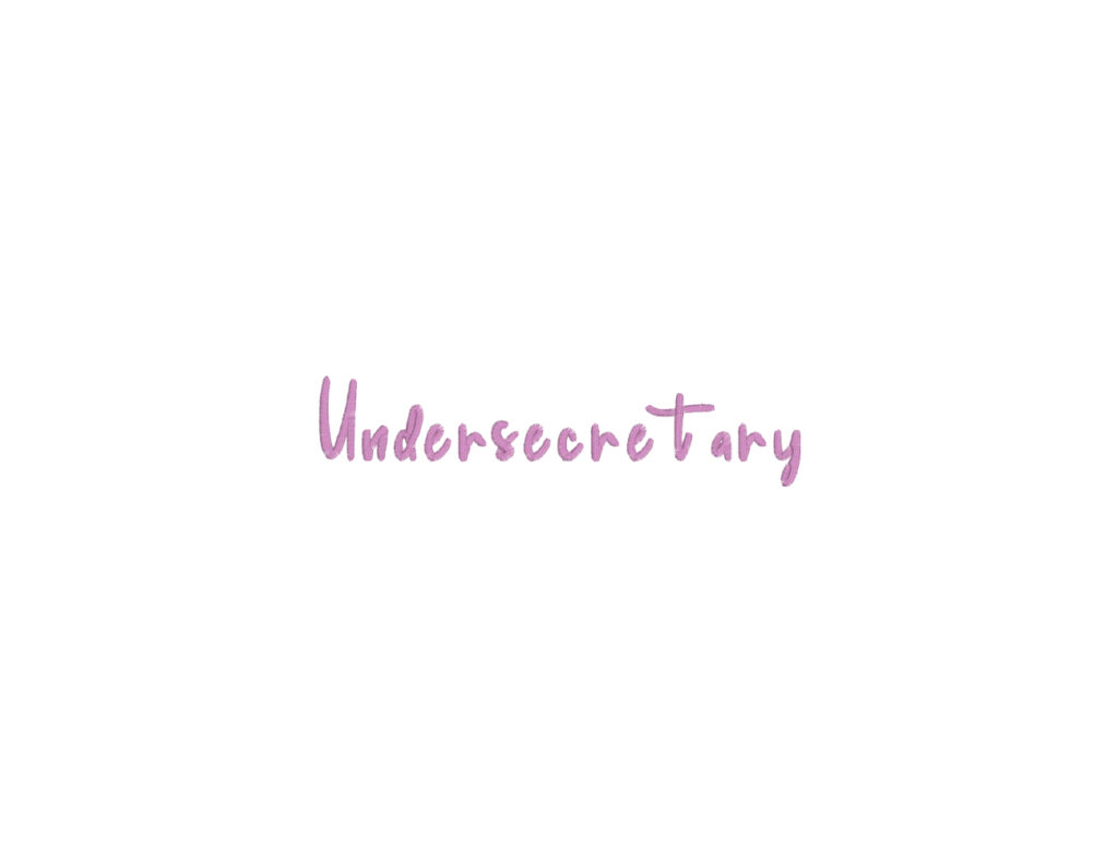 Undersecretary Embroidery Font