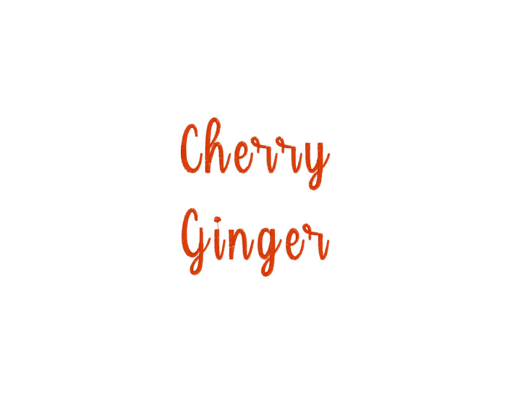 Cherry Ginger Embroidery Font