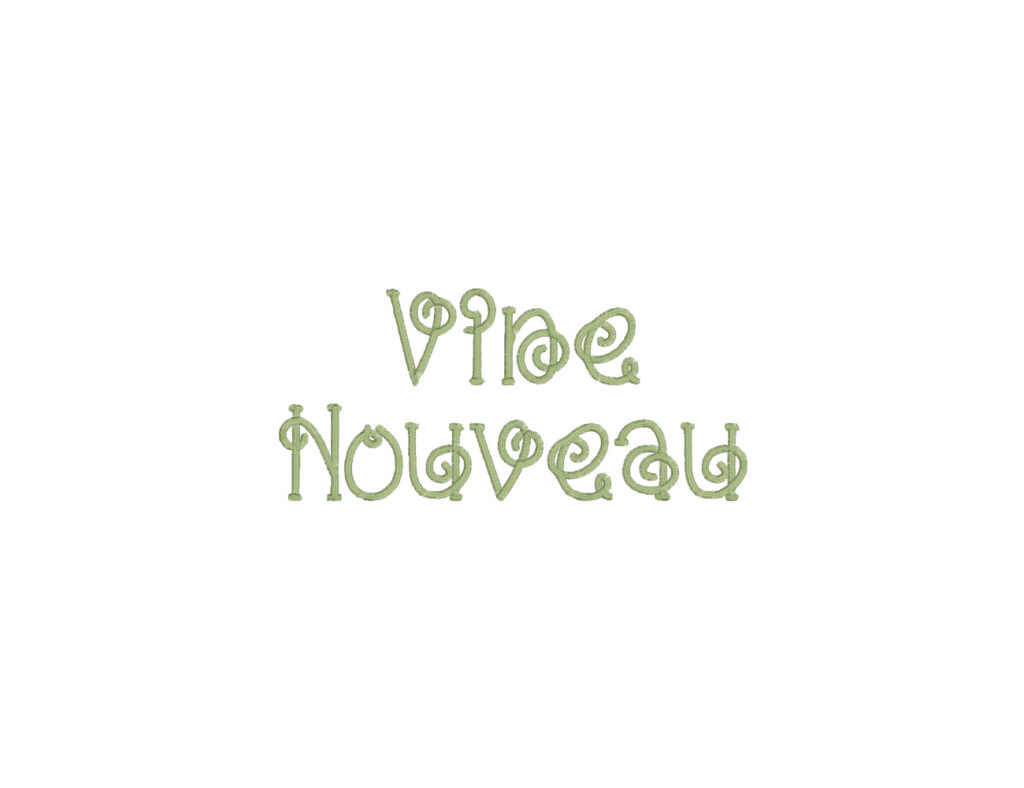 Vine Nouveau Embroidery Font