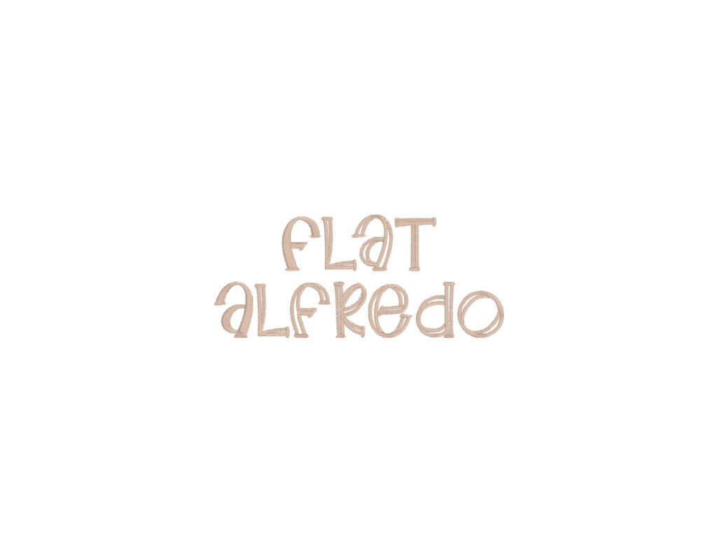 Flat Alfredo Embroidery Font
