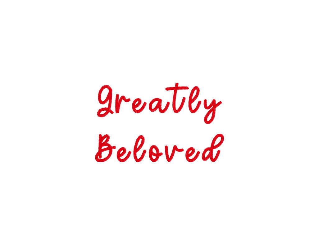 Greatly Beloved Embroidery Font