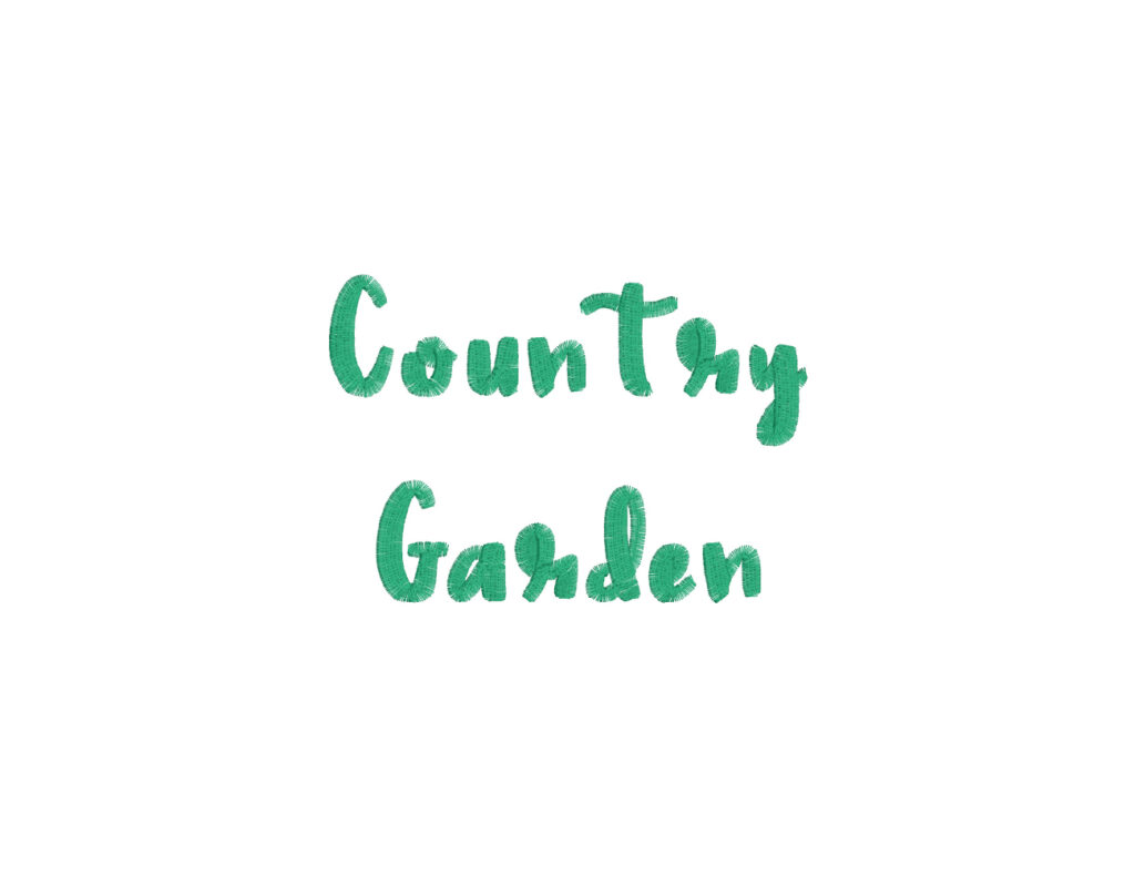 Country Garden Embroidery Font Embroidery Font Club