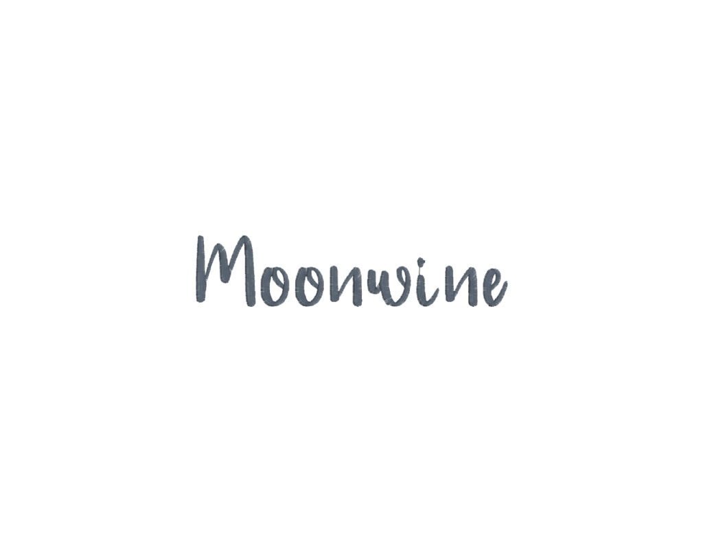 Moonwine Embroidery Font