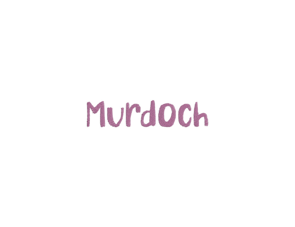 Murdoch Embroidery Font