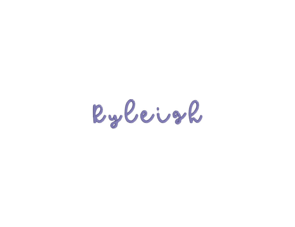 Ryleigh Embroidery Font