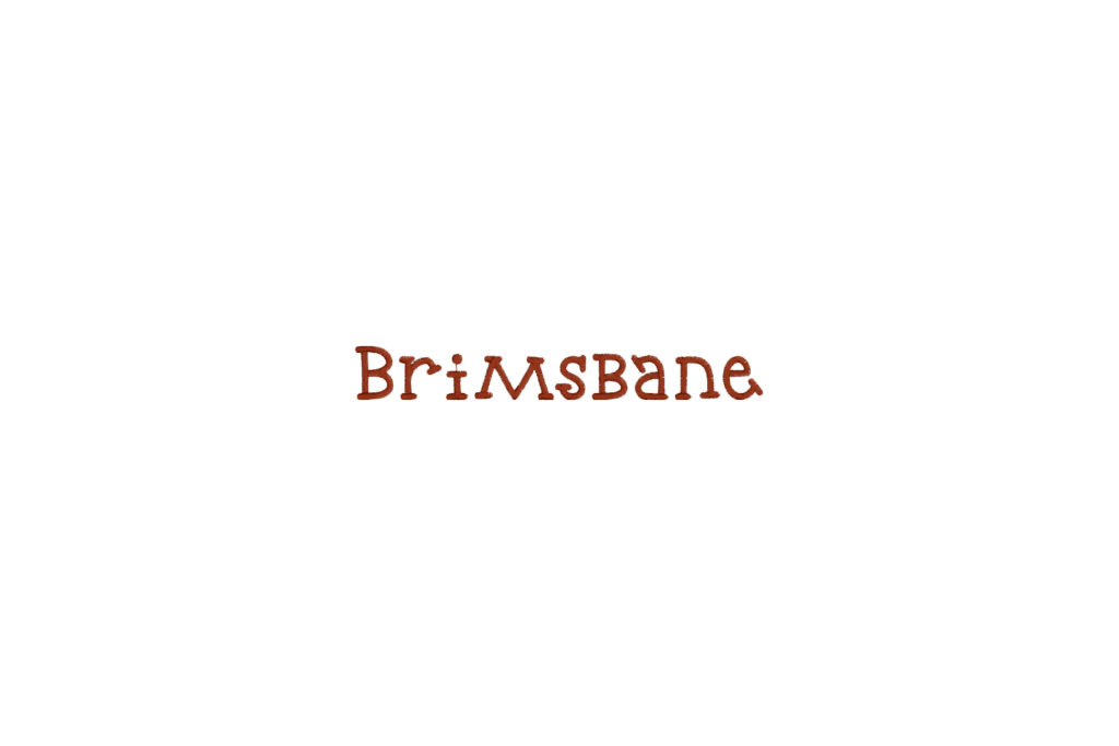 Brimsbane Embroidery Font