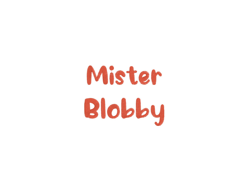 Mister Blobby Embroidery Font