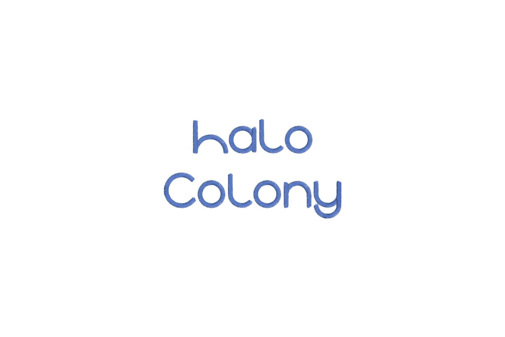 Halo Colony Embroidery Font