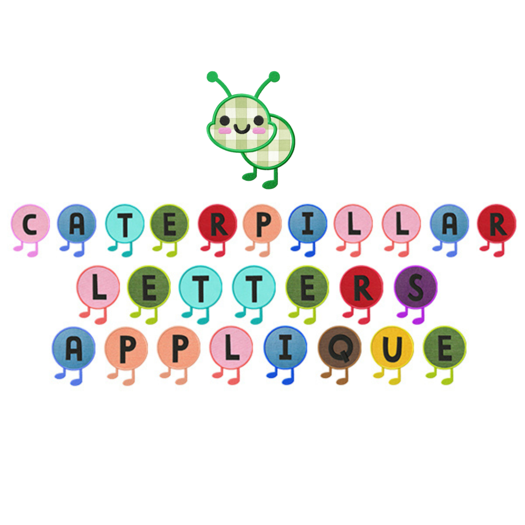 Caterpillar Letters APPLIQUE Embroidery Font