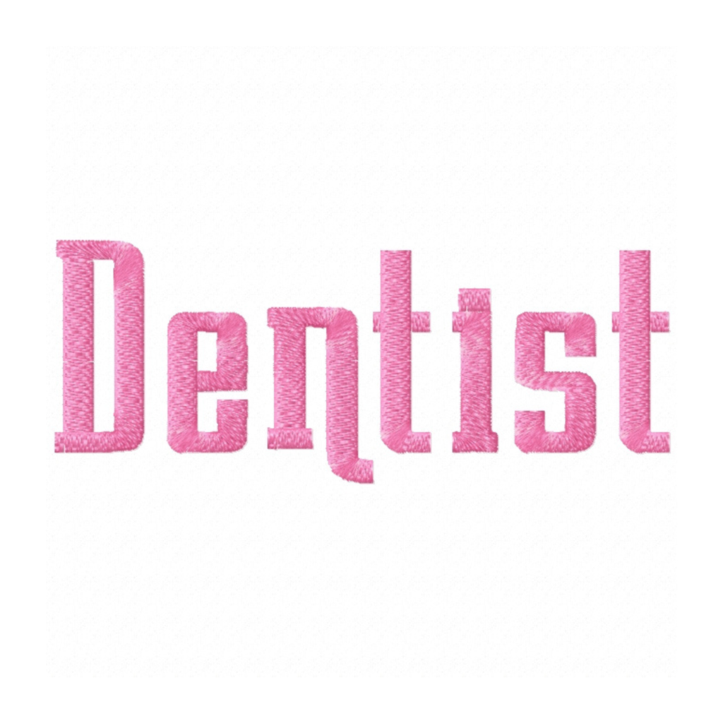 Dentist Embroidery Font