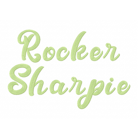Rocker Sharpie Embroidery Font