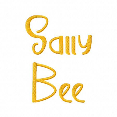 Sally Bee Embroidery Font