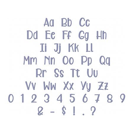 Sunday Rain Embroidery Font - Image 2