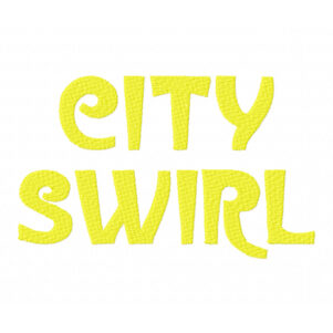 City Swirl Embroidery Font