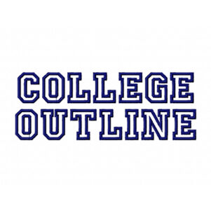College Outline Embroidery Font