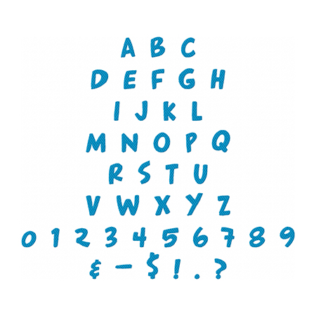 Hey Harold Embroidery Font - Image 2