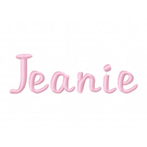 Jeanie Embroidery Font