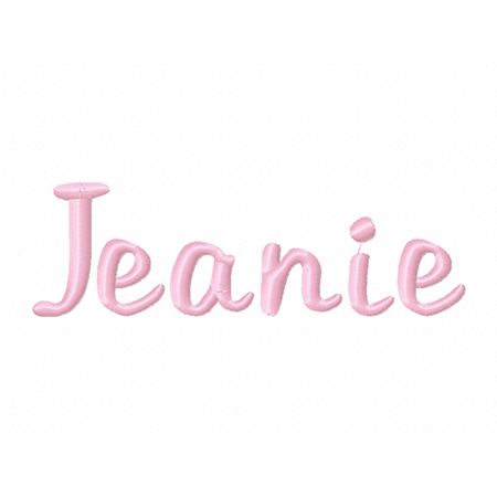 Jeanie Embroidery Font