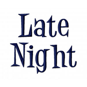 Late Night Embroidery Font
