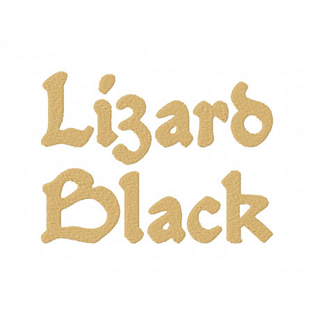 Lizard Black Embroidery Font