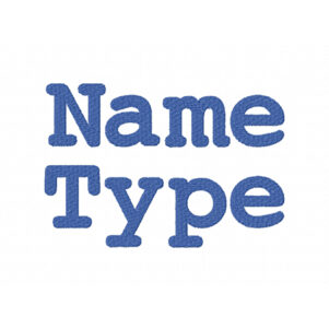 Name Type Embroidery Font