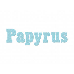 Papyrus Embroidery Font
