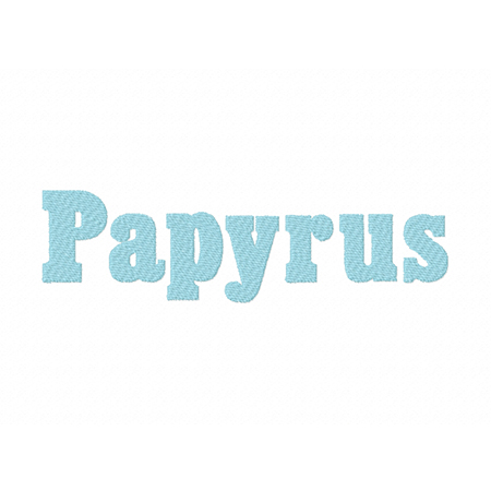 Papyrus Embroidery Font