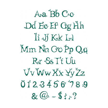 Petals Embroidery Font - Image 2